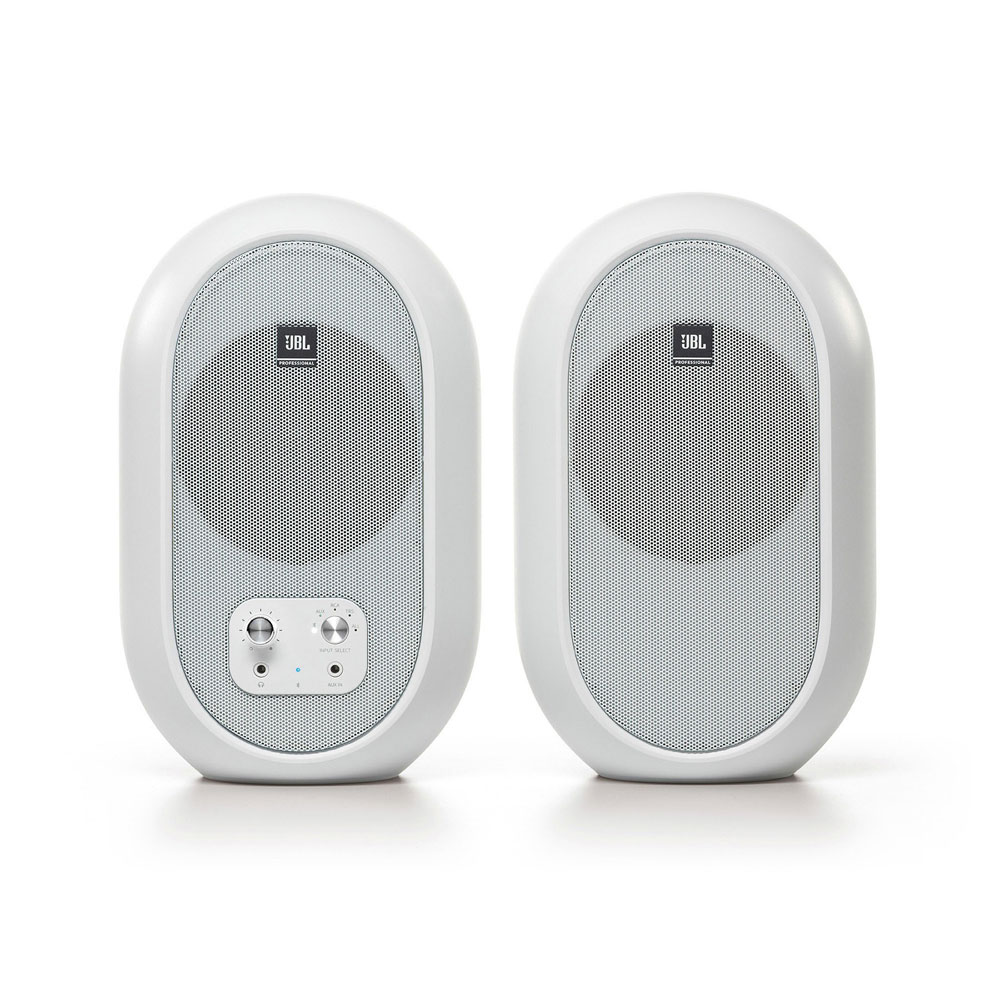 JBL PROFESSIONAL 104-BTW-Y3 パワードモニタースピーカー Bluetooth対応 ホワイト 3年保証モデル HIBINO 104-Y3用ケーブル 2m付き モニタースピーカーの画像