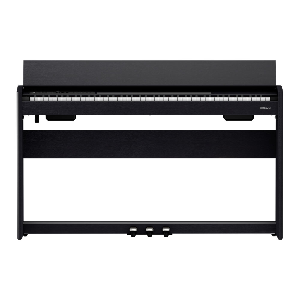 【組立設置無料サービス中】 ROLAND F701-CB 黒木目調仕上げ 電子ピアノ 高低自在椅子＆セッティングマット付き 正面