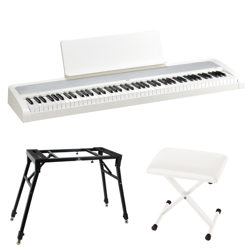 KORG B2 WH 電子ピアノ 4本脚型スタンド X型椅子付きセット(コルグ 12音色収録 ビギナー向けデジタルピアノ) |  chuya-online.com 全国どこでも送料無料の楽器店