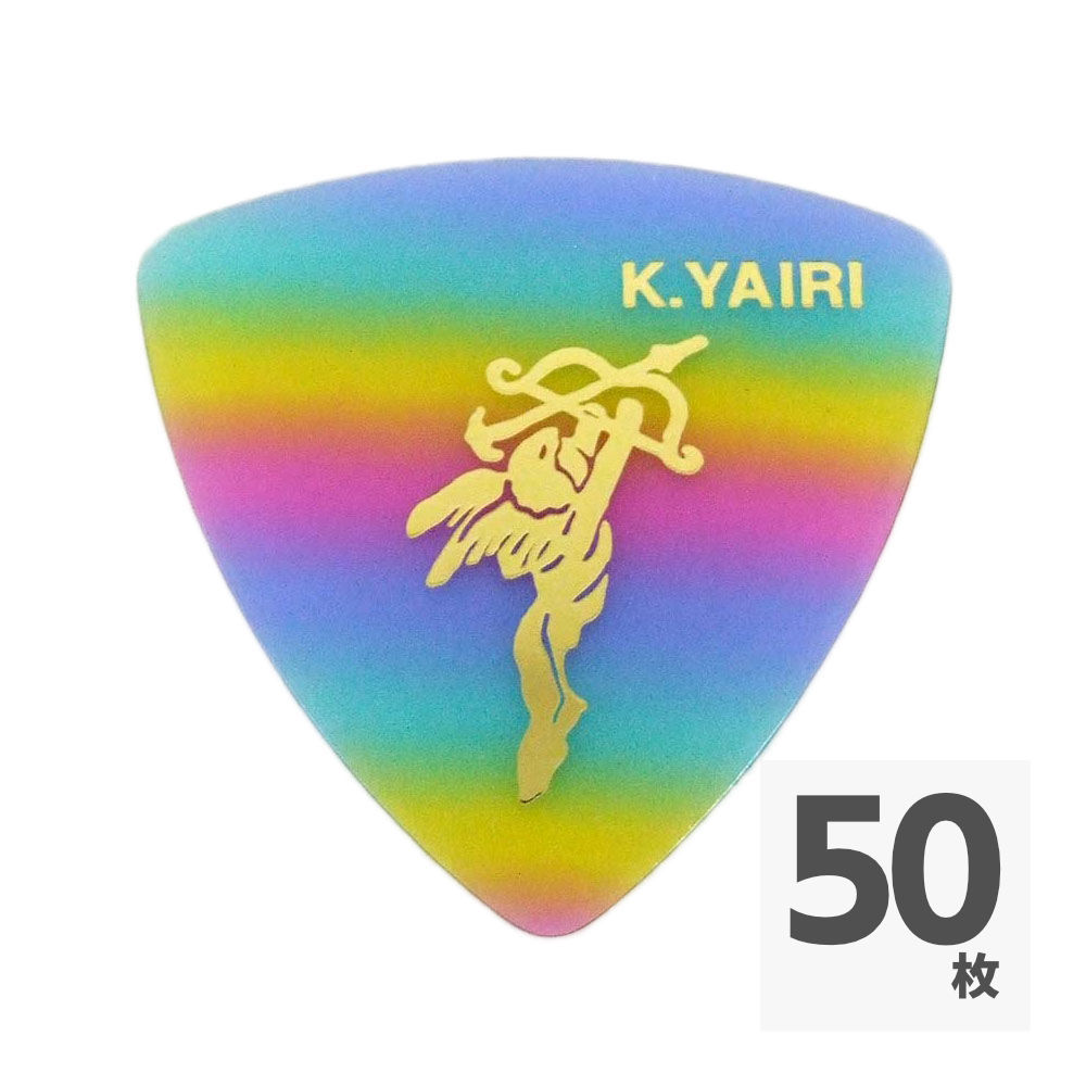 K.YAIRI Rainbow Triangle Medium エンジェル ギターピック×50枚