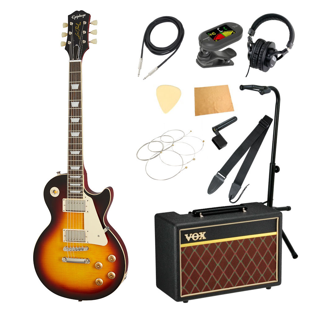 Epiphone 1959 Les Paul Standard Outfit Aged Dark Burst エレキギター VOXアンプ付き 入門11点セット