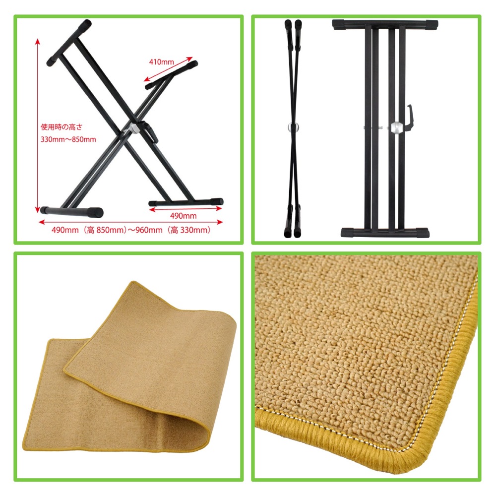 ROLAND FP-90X-WH Digital Piano ホワイト デジタルピアノ スタンド マット 3点セット [鍵盤 AMset] 付属品の画像