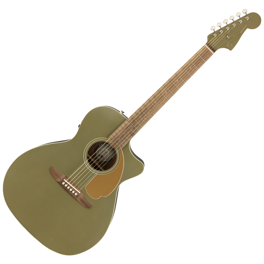 Fender Newporter Player Olive Satin WN エレクトリックアコースティックギター 入門9点セット ギター単体画像