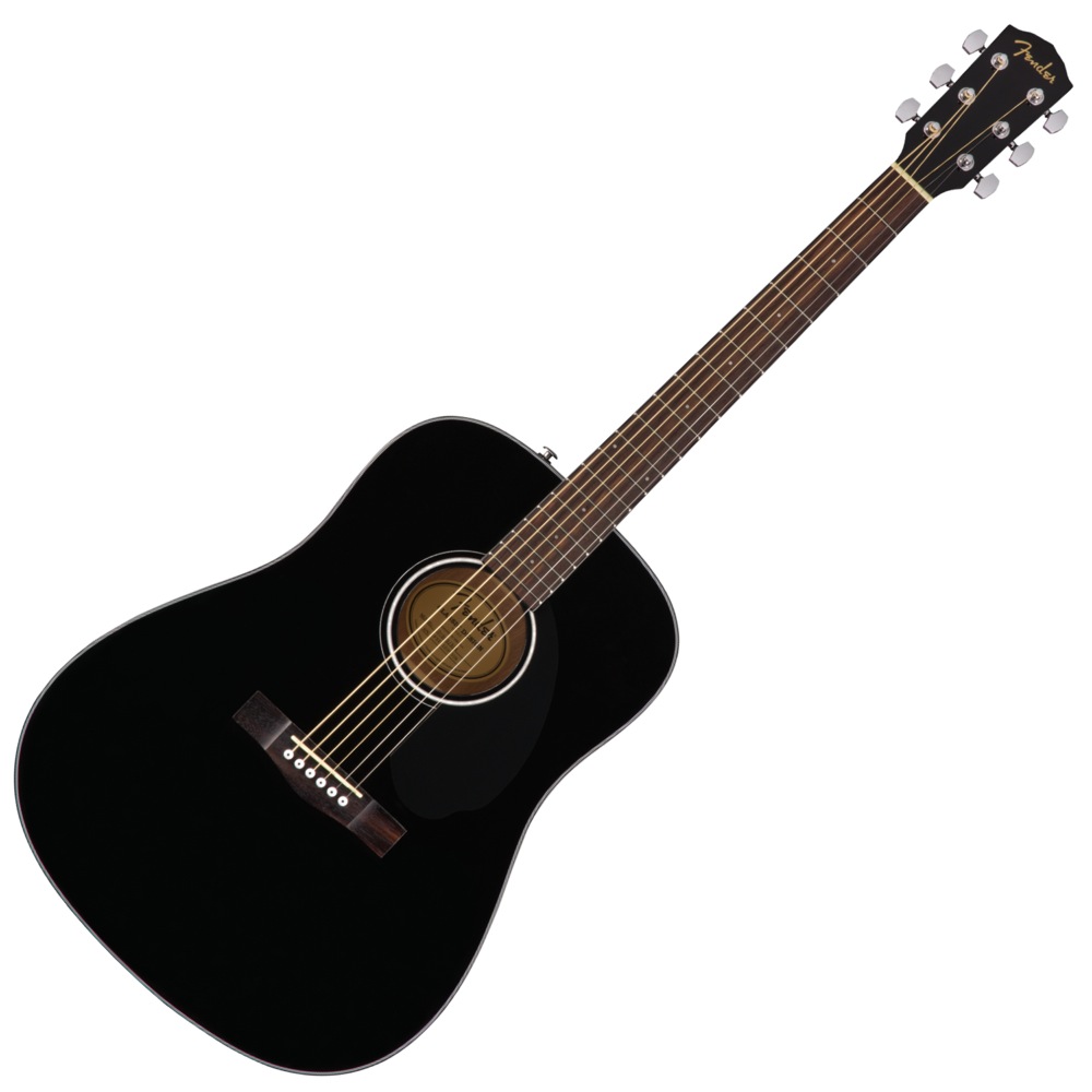 Fender CD-60S Dreadnought Walnut Fingerboard Black アコースティックギター 入門9点セット ギター単体画像