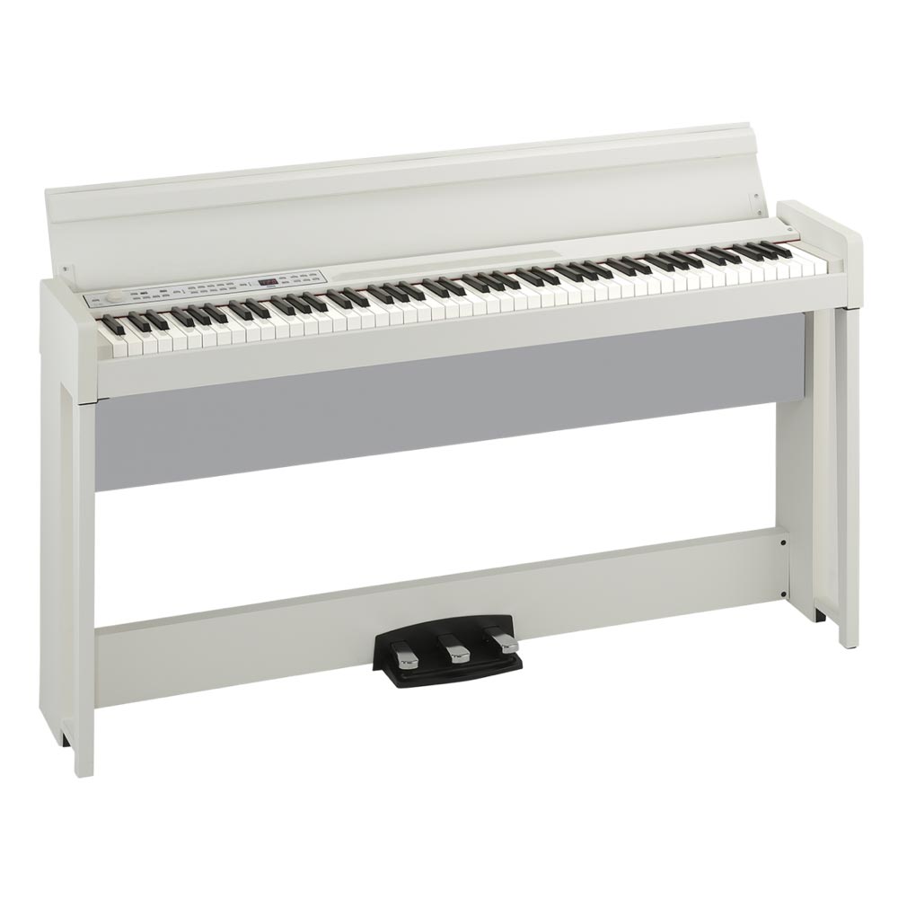 KORG C1 AIR WH 電子ピアノ KORG PC-110-WH X型キーボードベンチ ピアノマット（グレイ）付きセット 画像