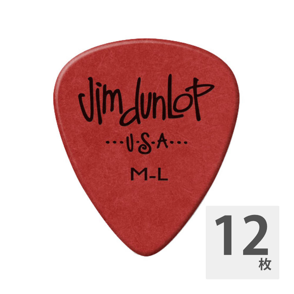 JIM DUNLOP 479ML POLYS PICK MEDIUM LIGHT RED ギターピック×12枚