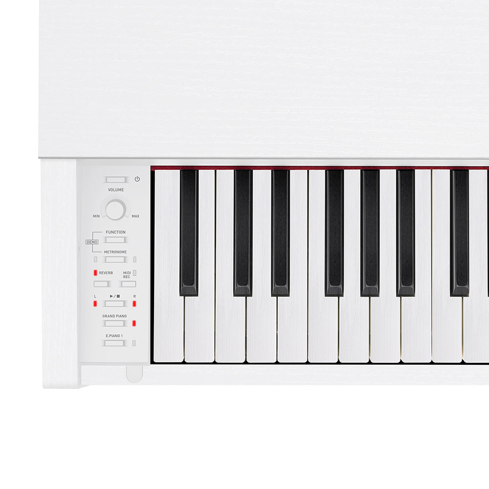 CASIO Privia PX-770 WE スタンド・ペダル一体型 電子ピアノ Dicon Audio SB-001 X型キーボードベンチ付きセット カシオ 電源 ボリューム コントロール部画像