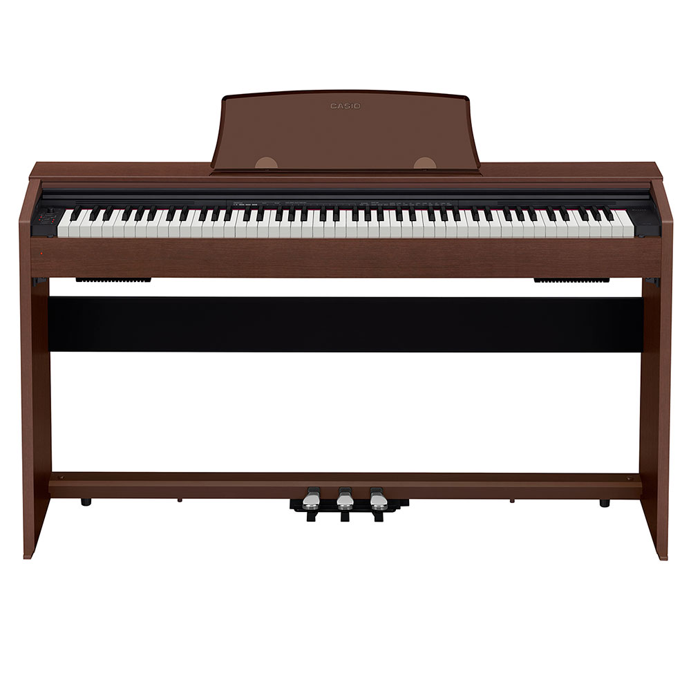 CASIO Privia PX-770 BN スタンド・ペダル一体型 電子ピアノ Dicon Audio SB-001 X型キーボードベンチ付きセット カシオ 正面画像