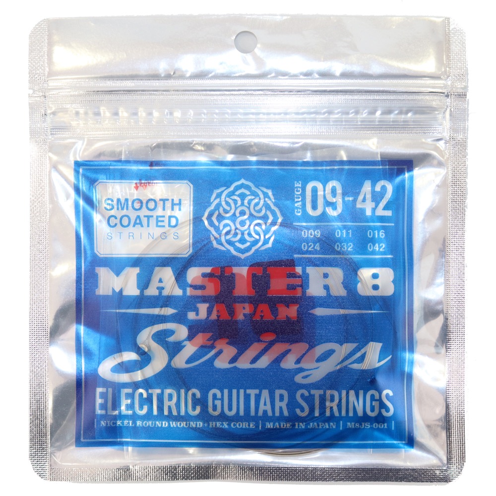 MASTER 8 JAPAN Strings Smooth Coated Strings 09-42 エレキギター弦×5セット