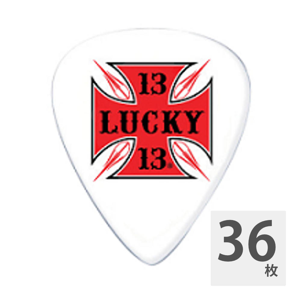 JIM DUNLOP Lucky 13 Red Cross 1.00mm ギターピック×36枚