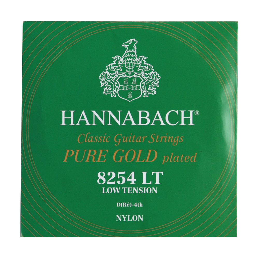 HANNABACH Pure Gold LT4 8254LT GREEN ローテンション バラ弦 クラシックギター弦×6本
