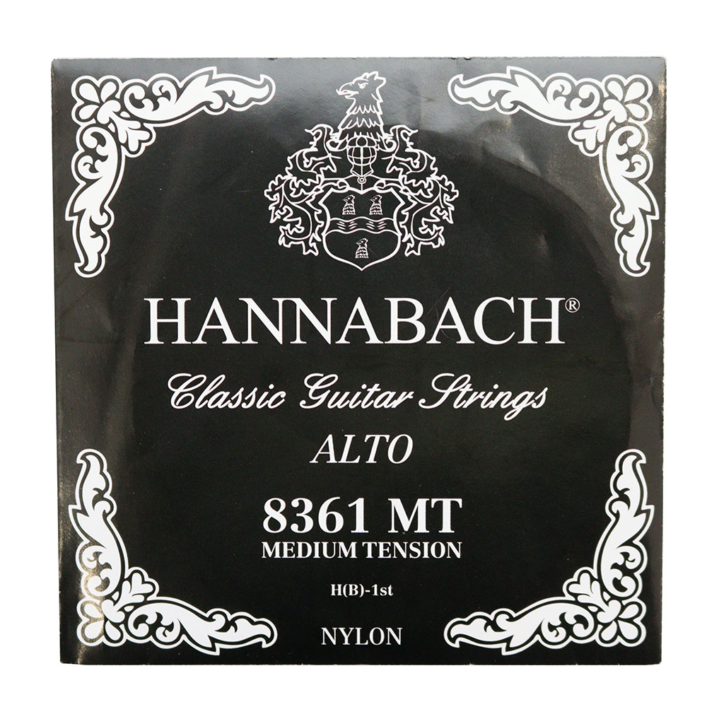 HANNABACH Alto 8361MT BLACK ミディアムテンション 1弦用 バラ弦 クラシックギター弦×3本