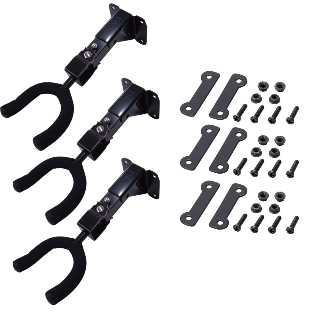 KIKUTANI UKH-240S ウクレレハンガー×3個&メタルラックアダプター×1セット