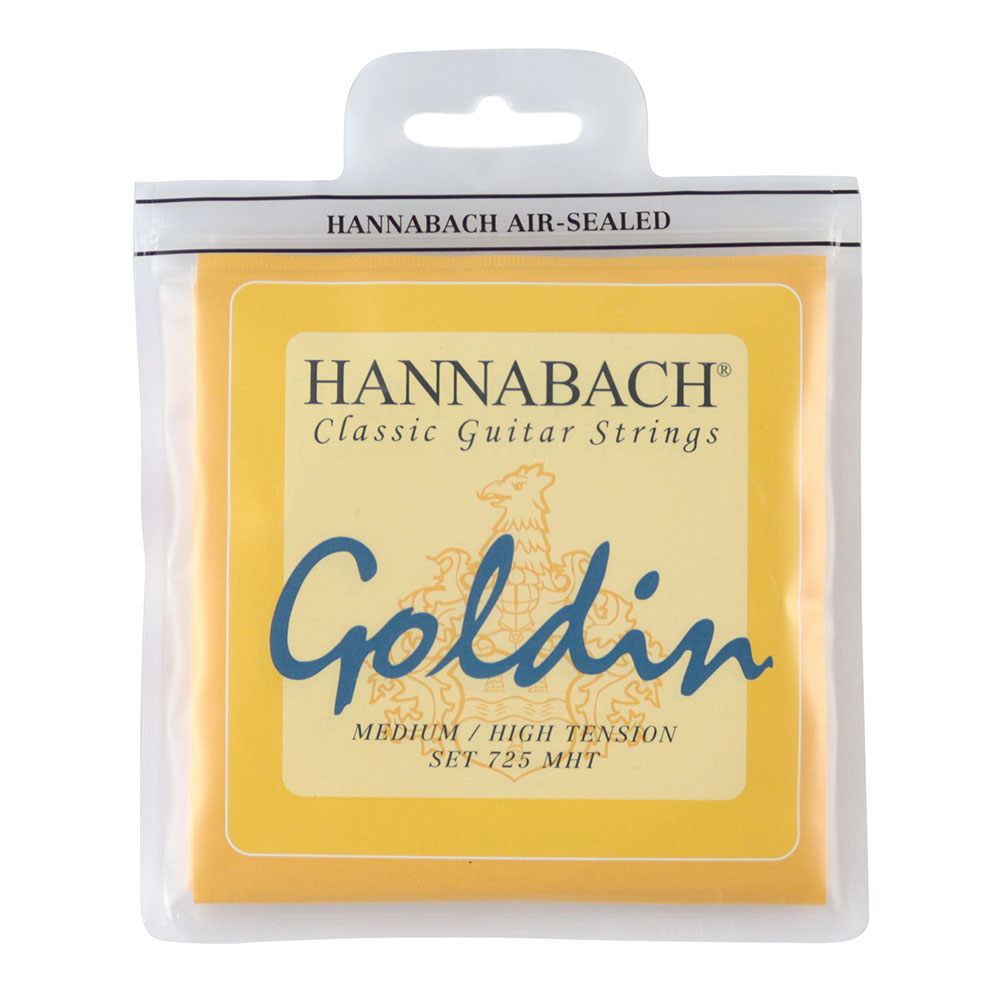 HANNABACH SET725MHT Goldin ミディアムハイテンション クラシックギター弦×6セット