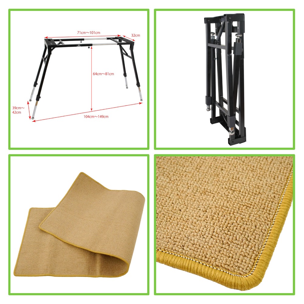 CASIO Privia PX-S1100 WE 電子ピアノ スタンド マット 3点セット [鍵盤 GMset] 付属品の画像