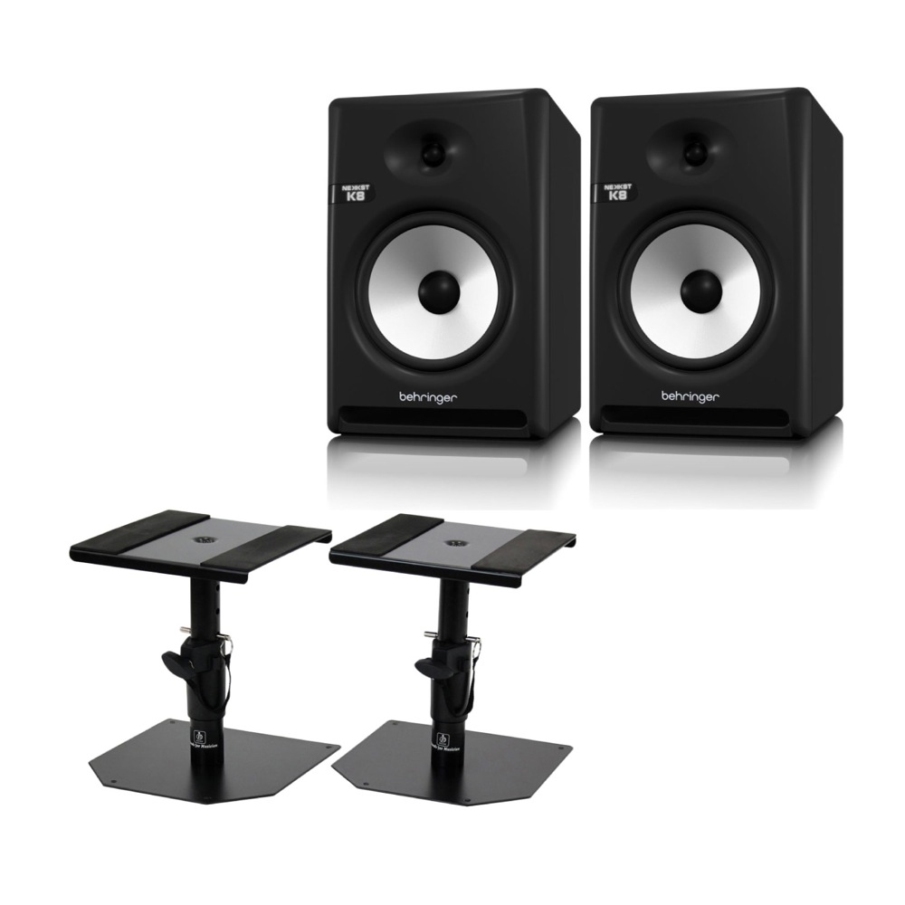 BEHRINGER K8 NEKKST パワードモニタースピーカー Dicon Audio SS-032R 卓上スタンド ペア セット