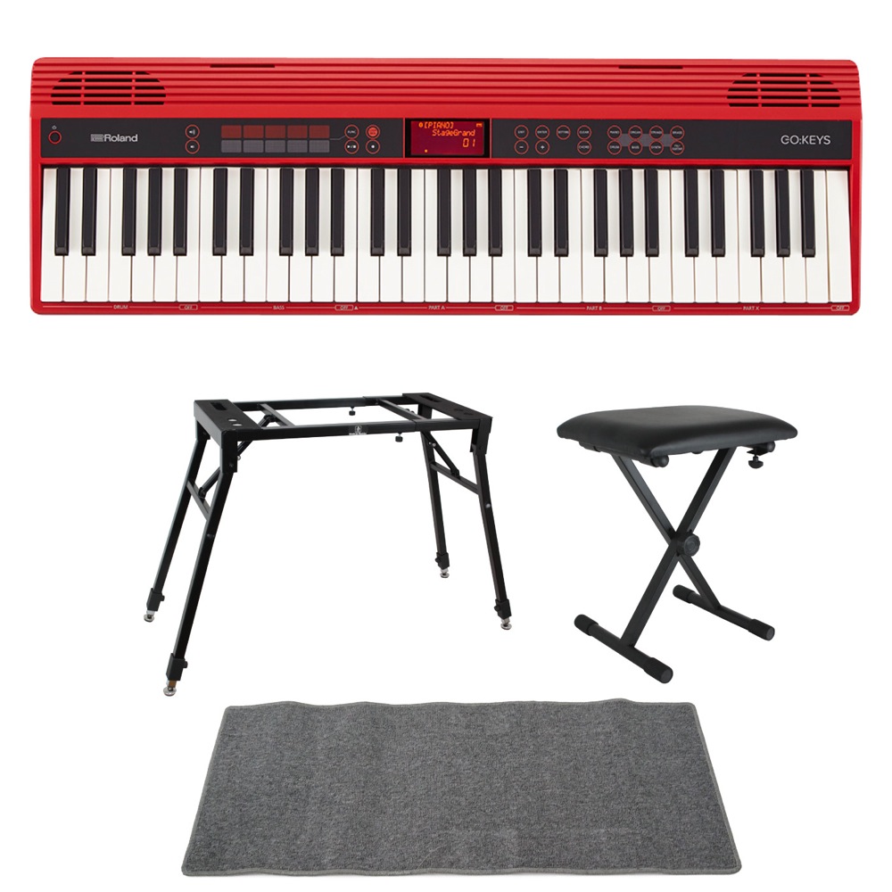 マット　マット付き)　web総合楽器店　Entry　GO-61K　GO:KEYS　KMset](ローランド　スタンド　Keyboard　弾き応えのある61鍵ピアノタイプ　4点セット　エントリーキーボード　スタンド付き　ベンチ　[鍵盤　ローランド　ROLAND