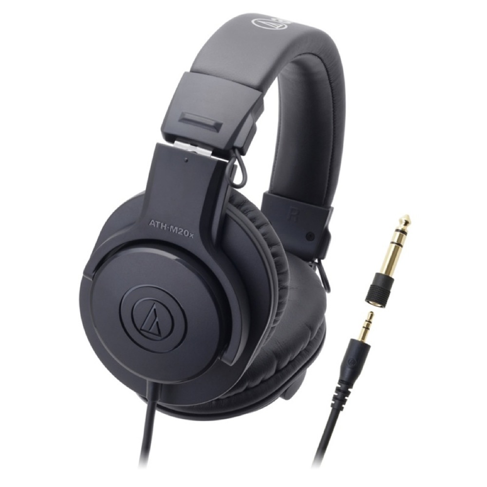 KIKUTANI Newmal X USB オーディオインターフェイス AUDIO-TECHNICA ATH-M20x モニターヘッドホン SEELETON マルチアングル ヘッドホンハンガー 3点セット ヘッドホン 全体画像