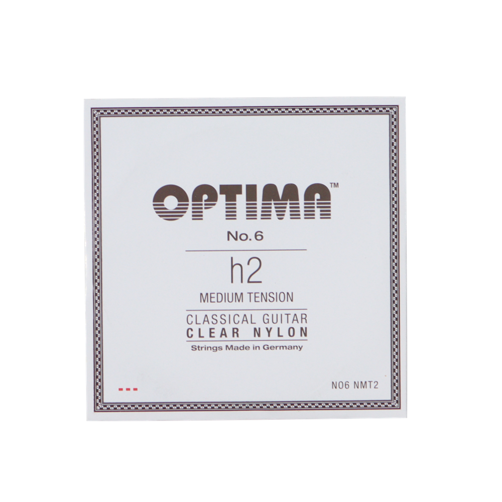Optima Strings No6.NMT2 Nylon B/H2 Medium 2弦 バラ弦 クラシックギター弦×3本