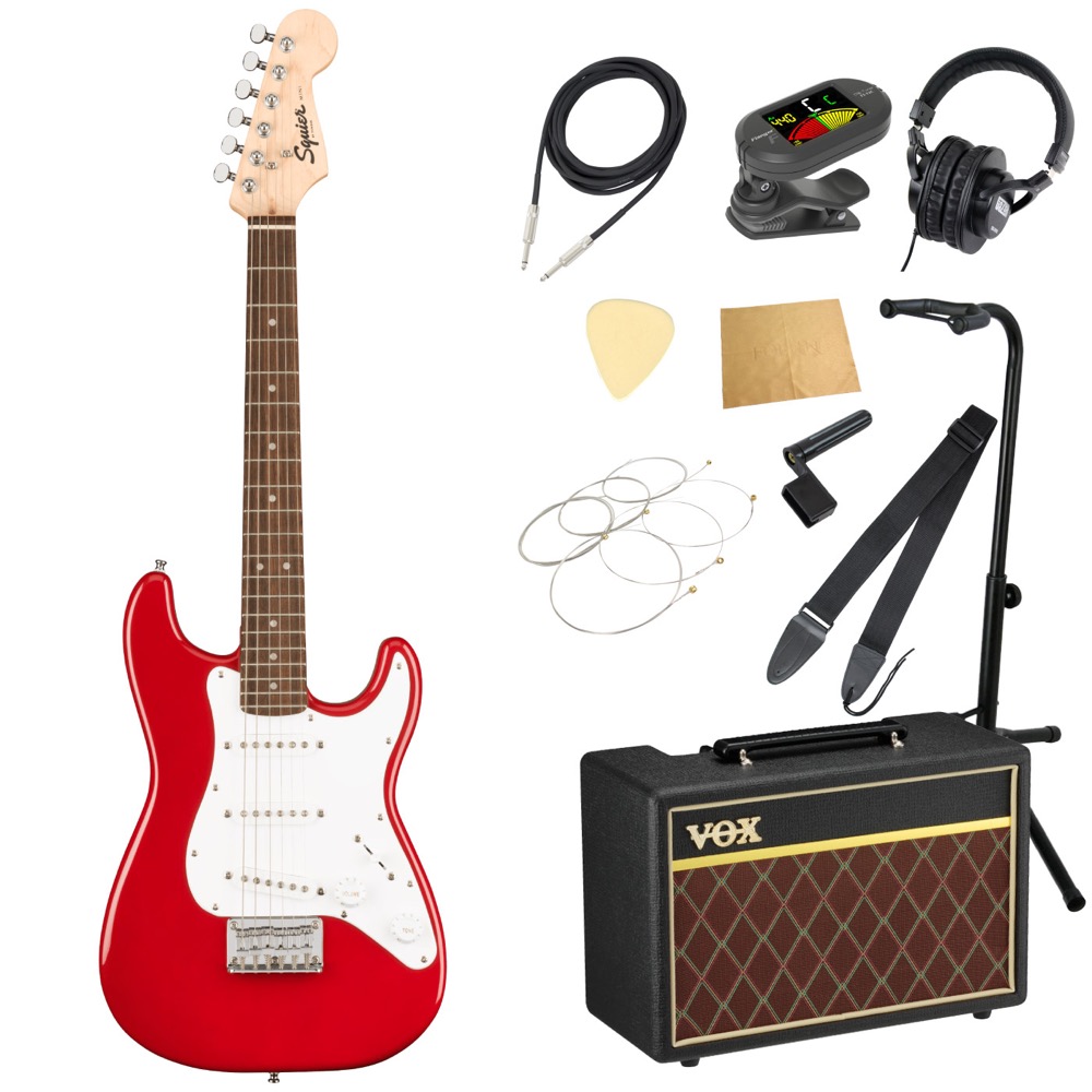 Squier Mini Stratocaster Laurel Fingerboard Dakota Red エレキギター VOXアンプ付き 入門11点セット