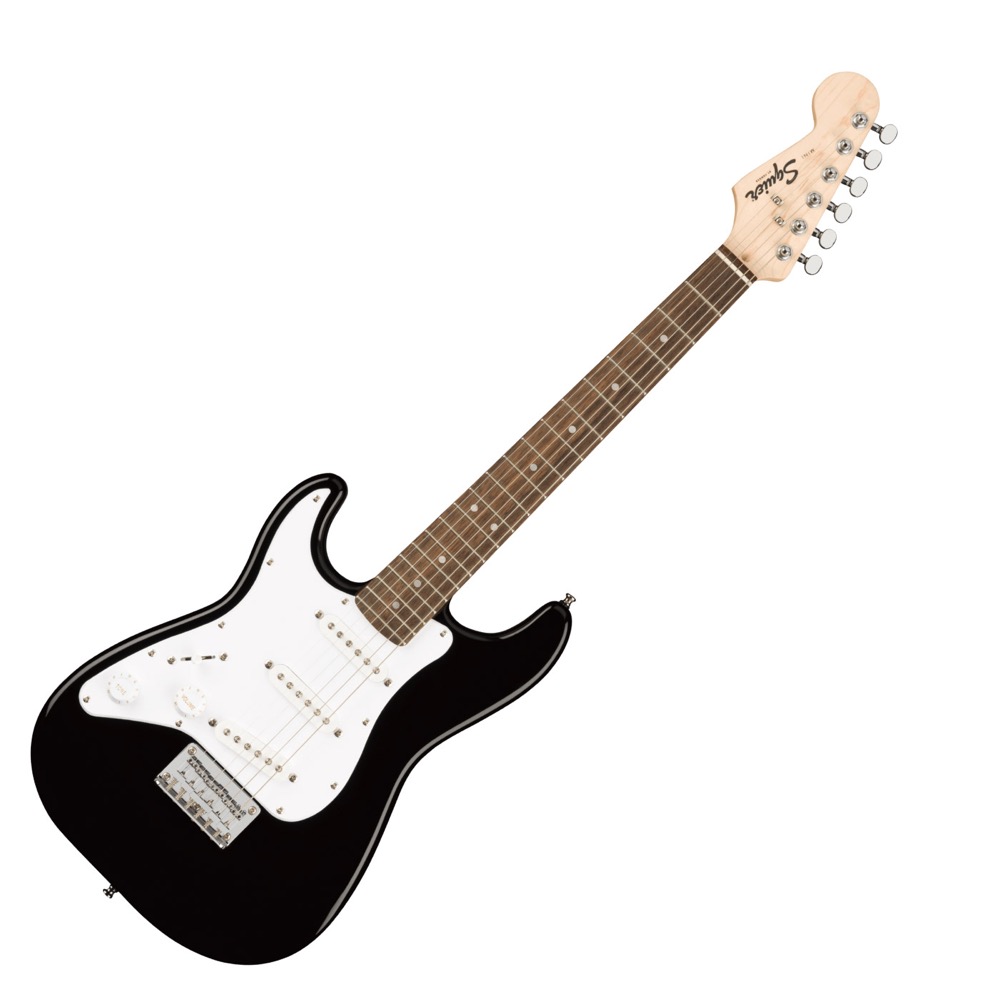 Squier Mini Stratocaster Left-Handed Laurel Black 左利き用 エレキギター VOXアンプ付き 入門11点 初心者セット 本体