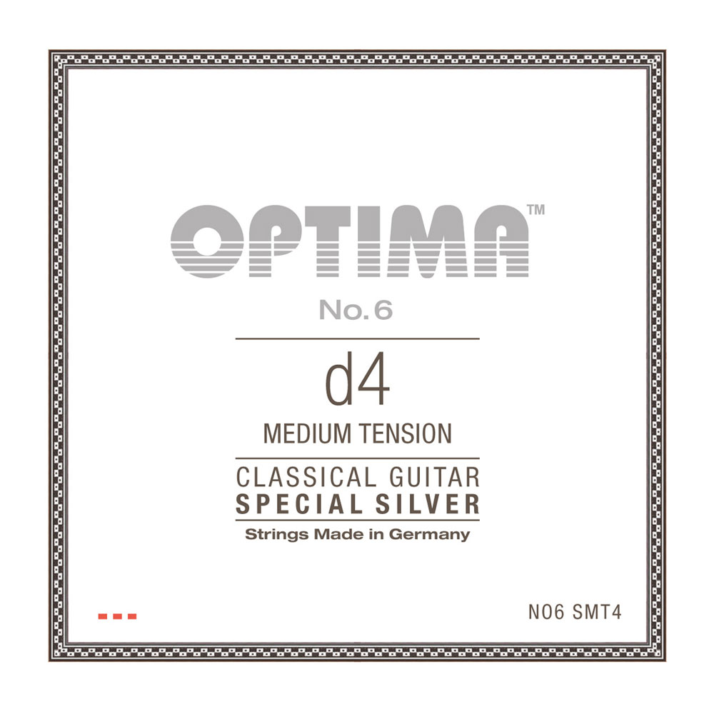 Optima Strings NO6.SMT4 No.6 Special Silver D4 Medium 4弦 バラ弦 クラシックギター弦×3本