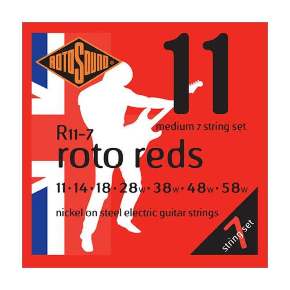 ROTOSOUND R11-7 Roto Reds 7 String MEDIUM 11-58 7弦エレキギター弦×3セット