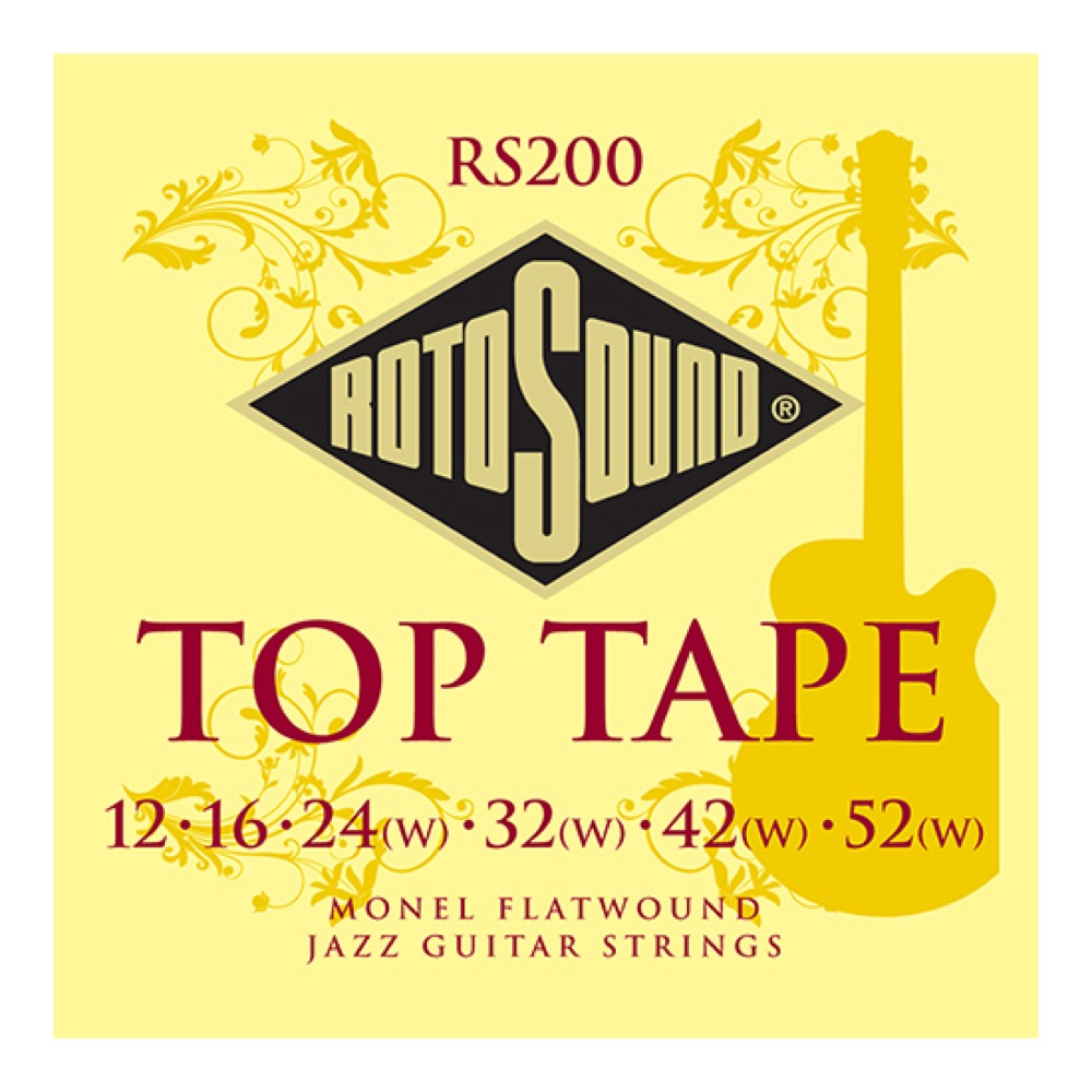 ROTOSOUND RS200 Top Tape Flatwound Electric Guitar 12-52 エレキギター弦×6セット