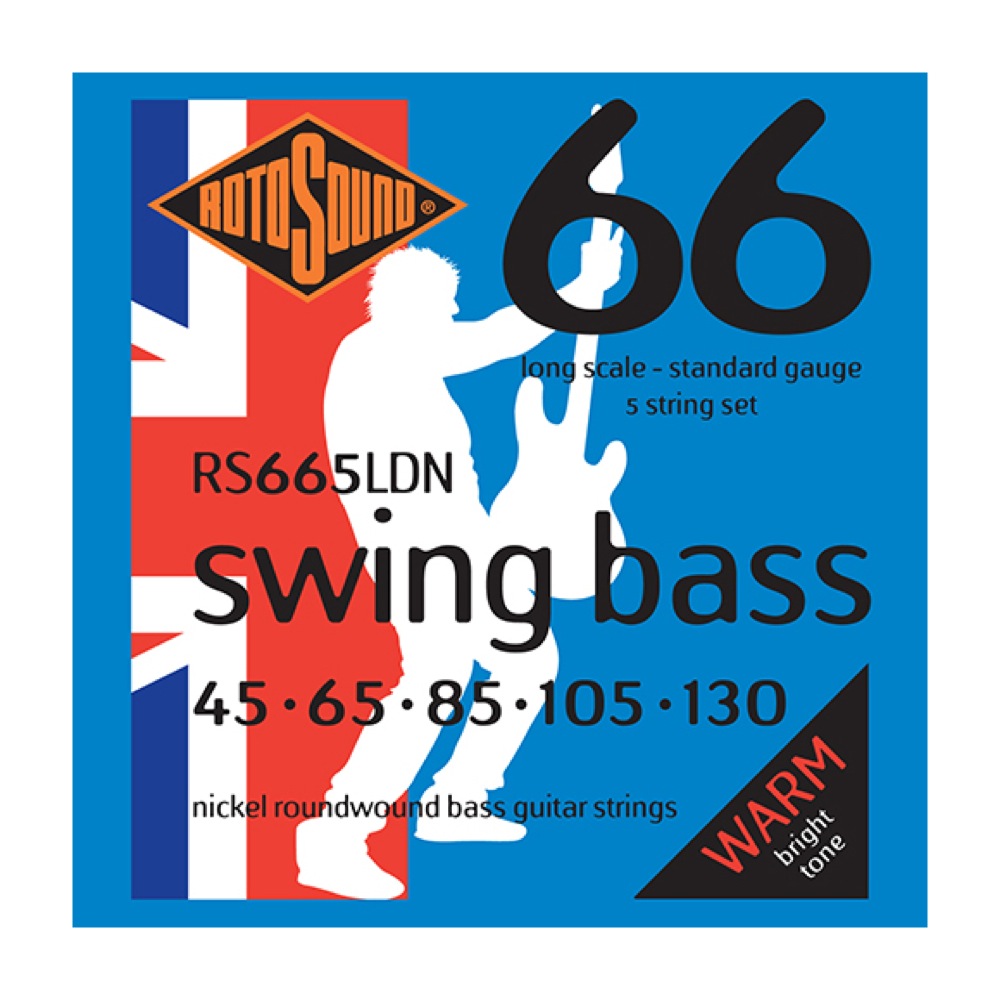 ROTOSOUND RS665LDN Swing Bass 66 Standard 5-Strings Set 45-130 LONG SCALE 5弦エレキベース弦×2セット