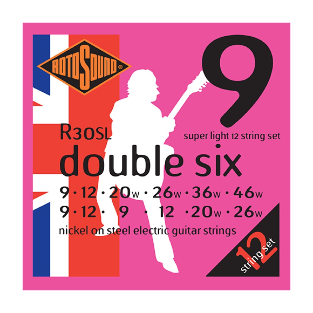 ROTOSOUND R30SL Double Six Super Light 12-Strings Set 9-46 12弦エレキギター弦×2セット