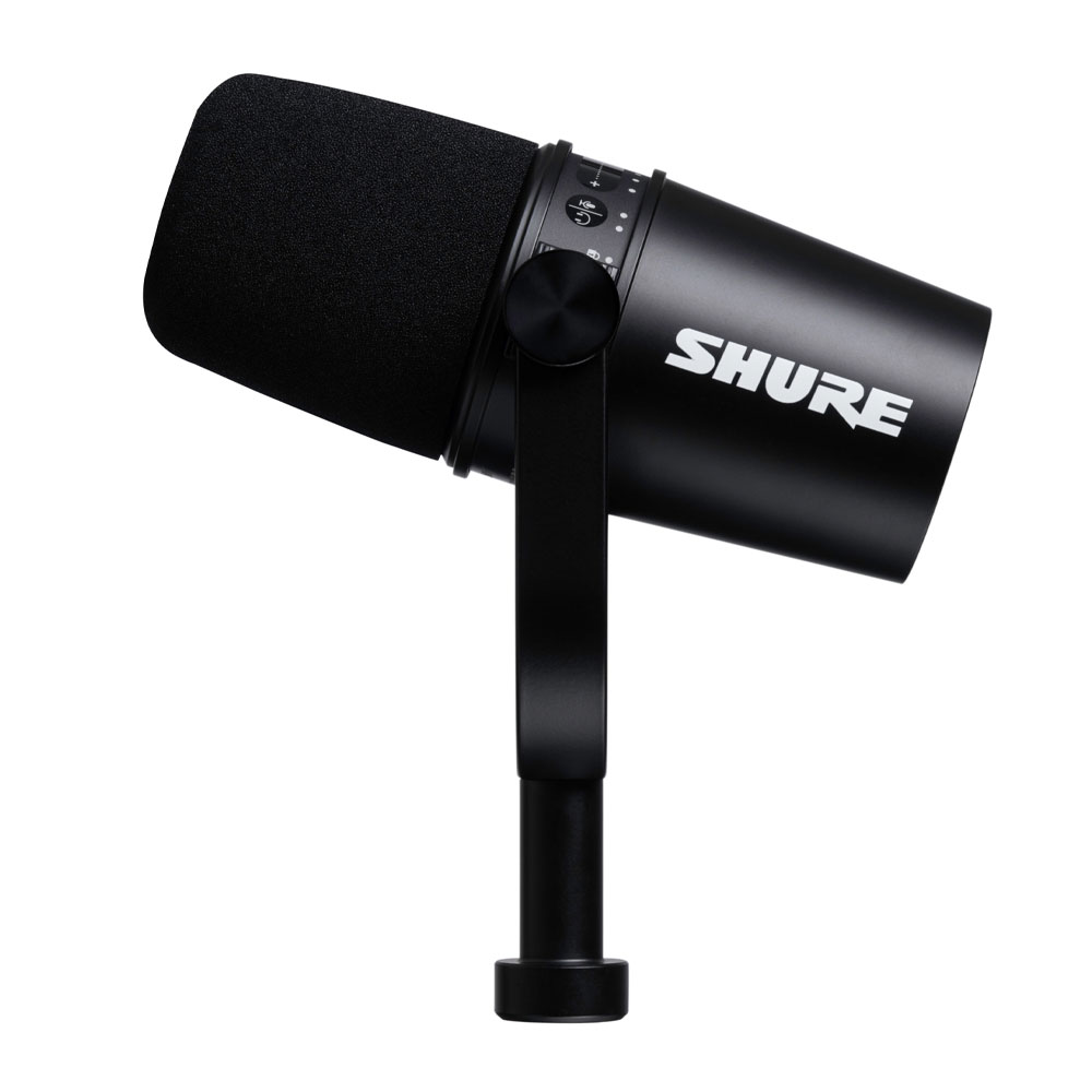 美品】SHURE MV7 ダイナミックマイク ウインドスクリーン付き-