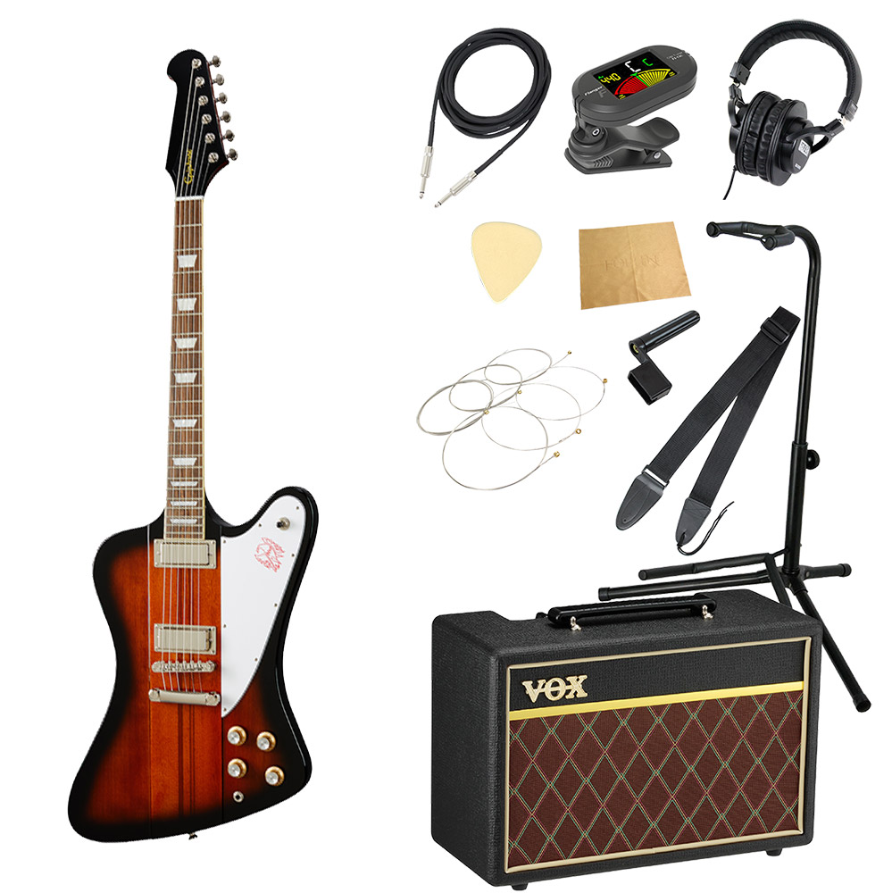 Epiphone Firebird Vintage Sunburst エレキギター VOXアンプ付き 入門11点セット