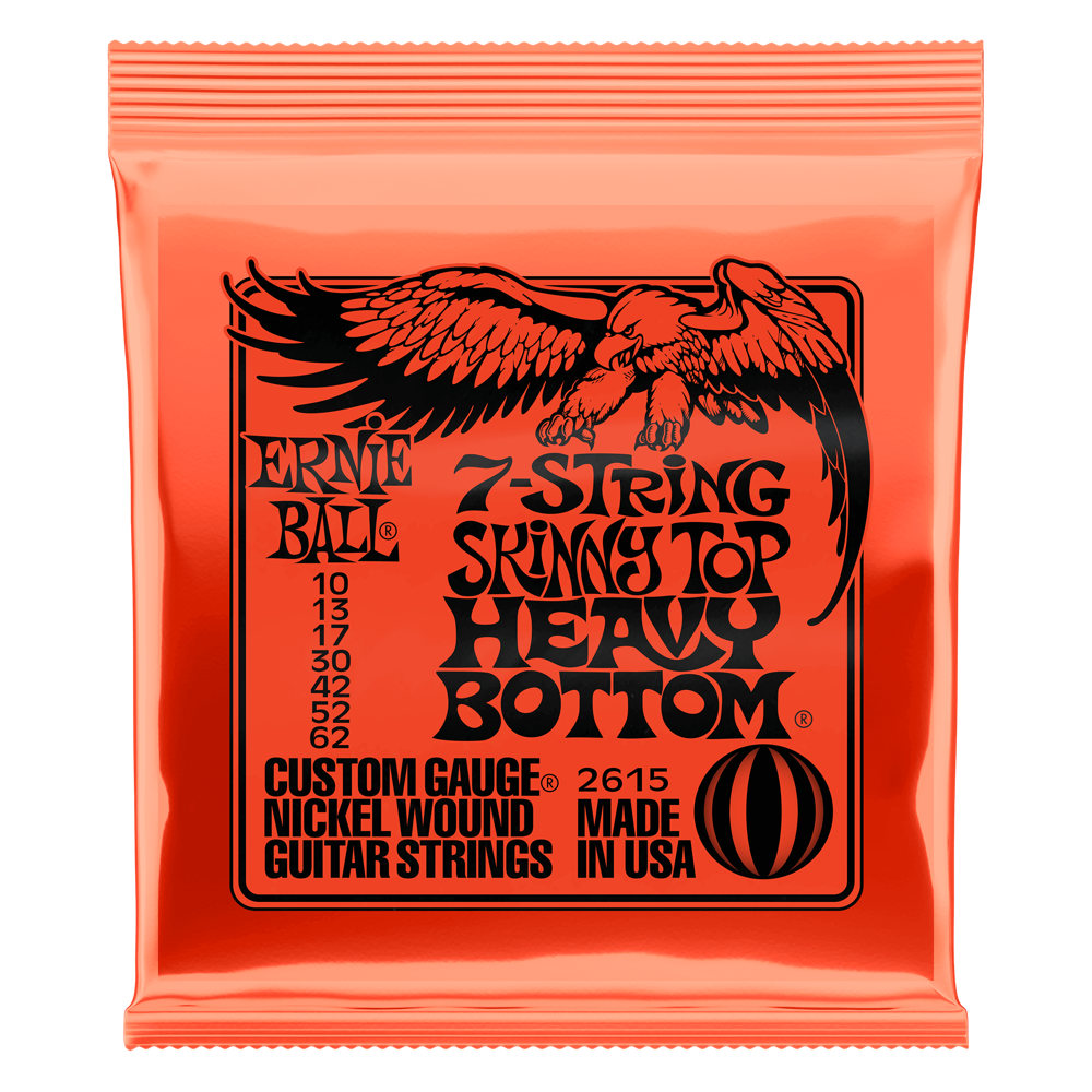 ERNIE BALL 2615 Skinny Top Heavy Bottom Slinky 7-String 10-62 7弦用エレキギター弦×3セット