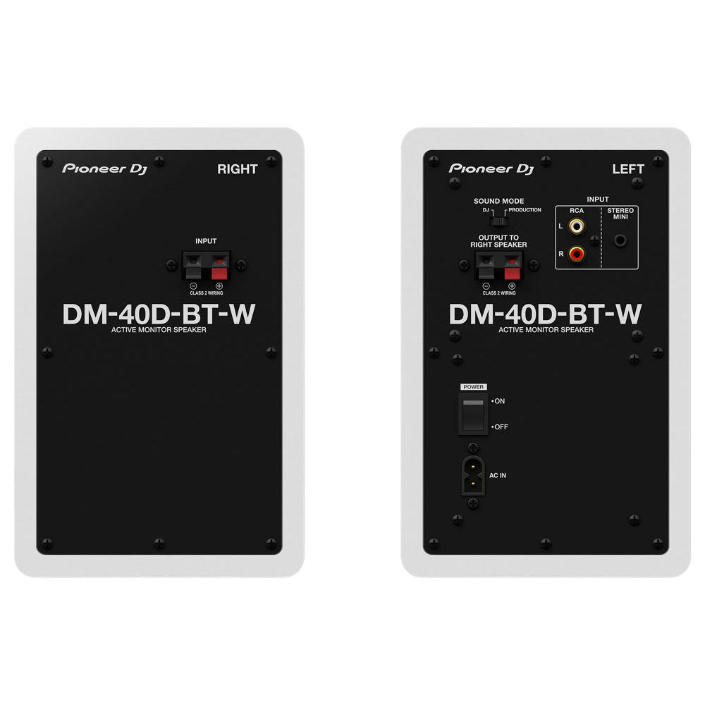 【ケーブル付】Pioneer DJ DM-40-W ホワイト スピーカー Pioneer dj DM-40-W - one pair Active studio monitor