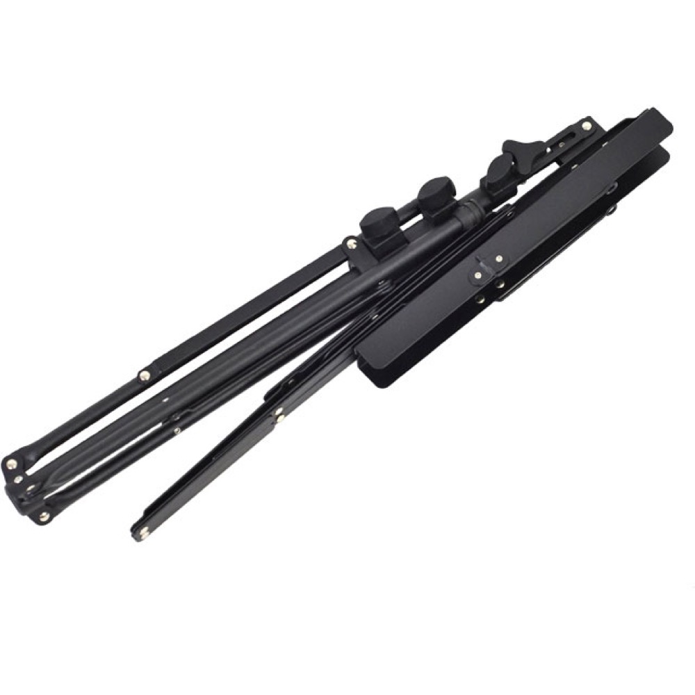 KC MS-1AL BK 譜面台×2本セット 軽くて丈夫なアルミ製の折り畳み式譜面台 折りたたみ時画像