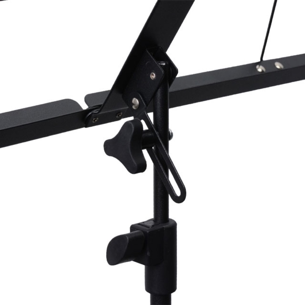 KC MS-1AL BK 譜面台×3本セット 軽くて丈夫なアルミ製の折り畳み式譜面台 サイズ調整部画像