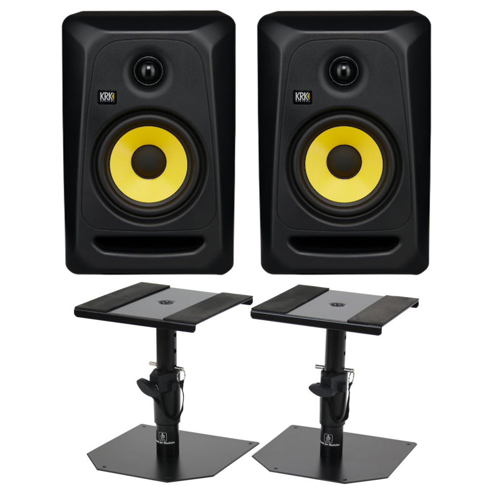 KRK SYSTEMS CLASSIC 5 ニアフィールド・モニタースピーカー×2本（ペア） スピーカースタンド付きセット