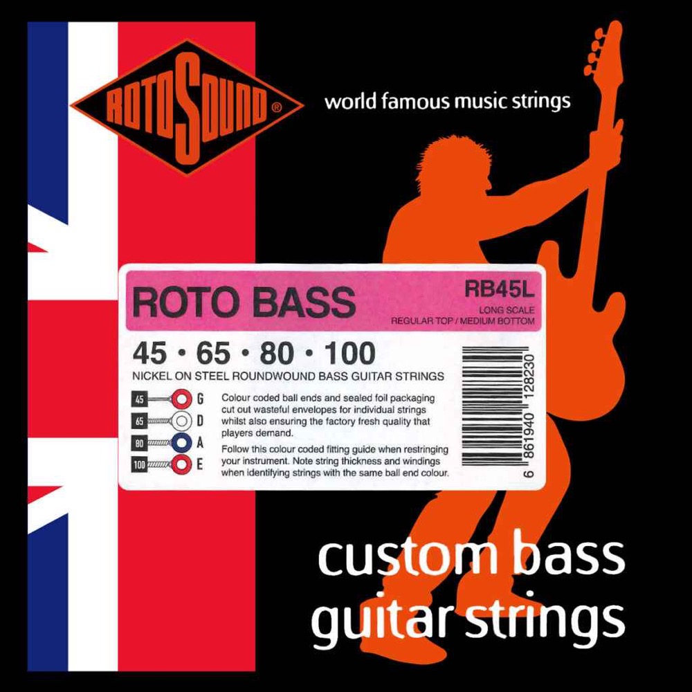 ROTOSOUND RB45L ROTO BASS NICKEL CUSTOM 45-100 エレキベース弦×2セット