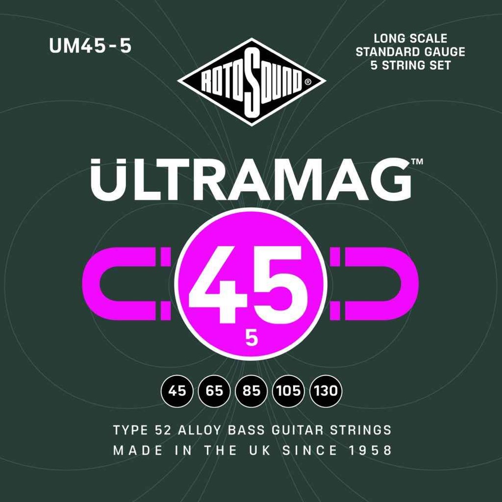 ROTOSOUND UM45-5 ULTRAMAG 5-STRING STANDARD 45-130 5弦ベース用 エレキベース弦×2セット