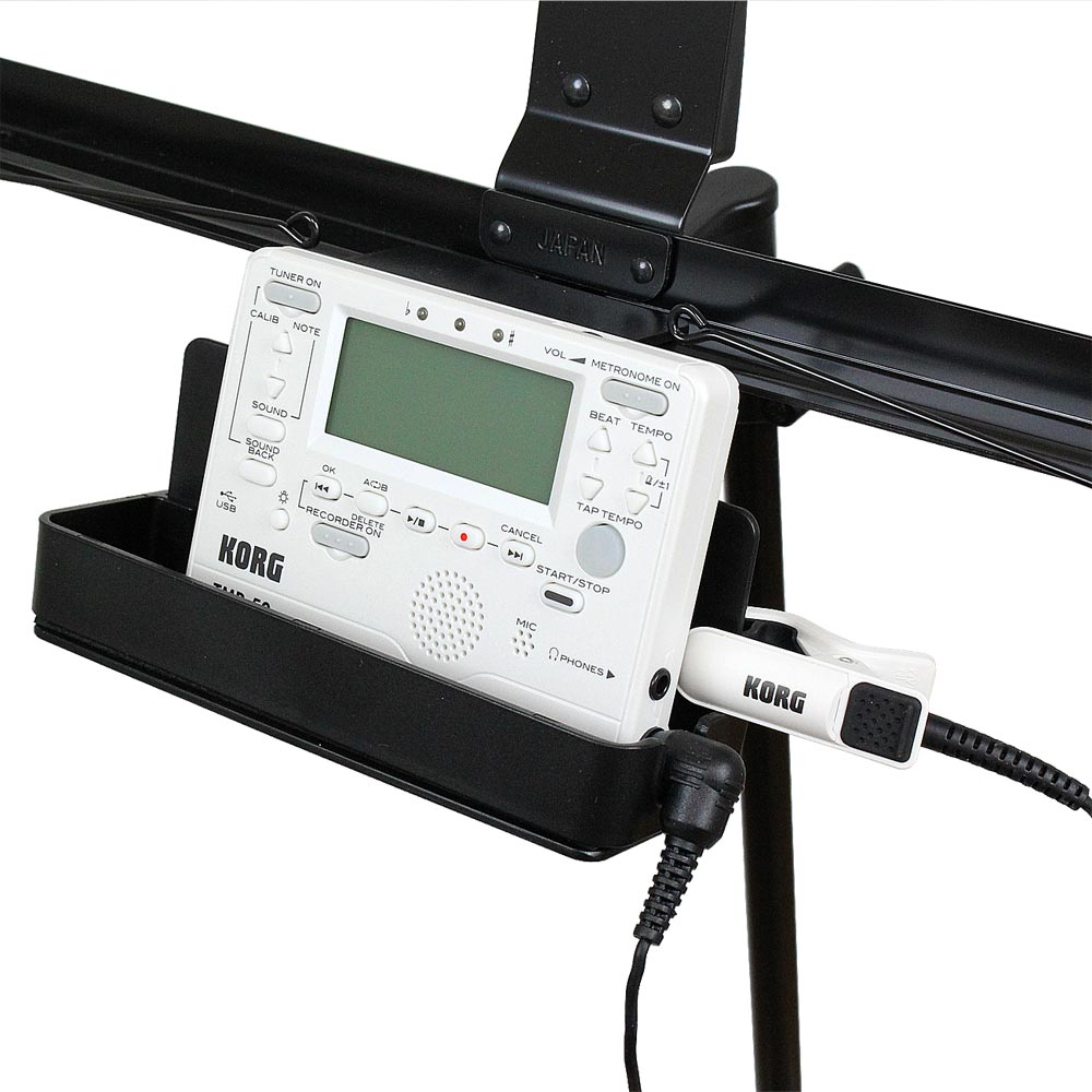 YAMAHA MS-260AL アルミ製譜面台 Dicon Audio MS-TRK 譜面台トレイラック付きセット Dicon Audio MS-TRK 譜面台トレイラックの使用イメージ画像