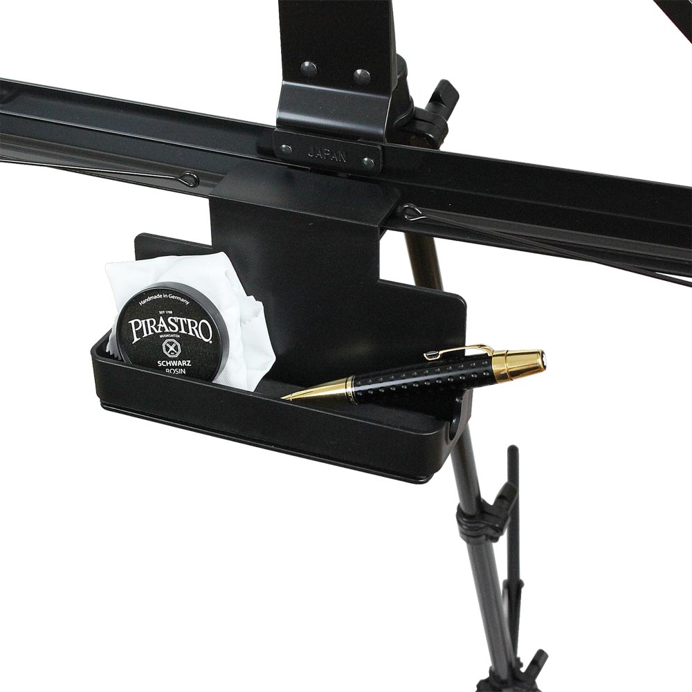 YAMAHA MS-260AL アルミ製譜面台 Dicon Audio MS-TRK 譜面台トレイラック付きセット Dicon Audio MS-TRK 譜面台トレイラックの使用イメージ画像