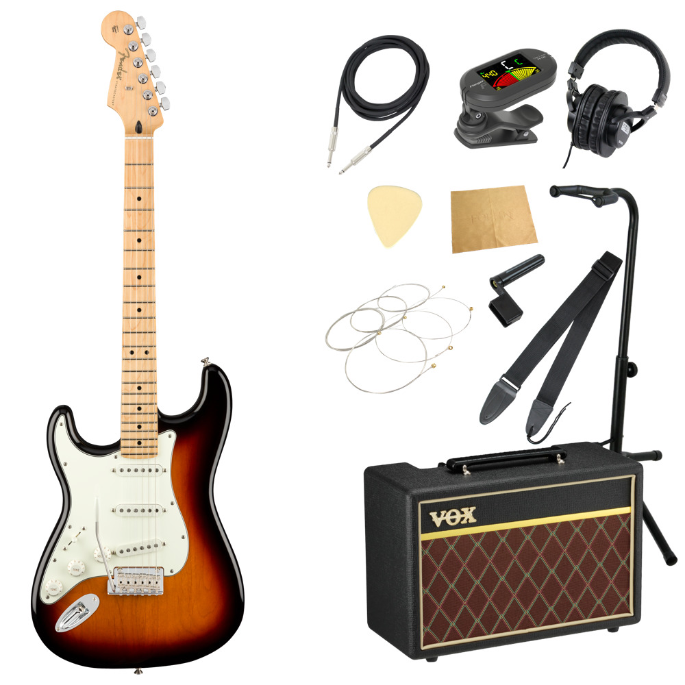Fender Player Stratocaster LH MN 3TS レフティ エレキギター VOXアンプ付き 入門11点 初心者セット
