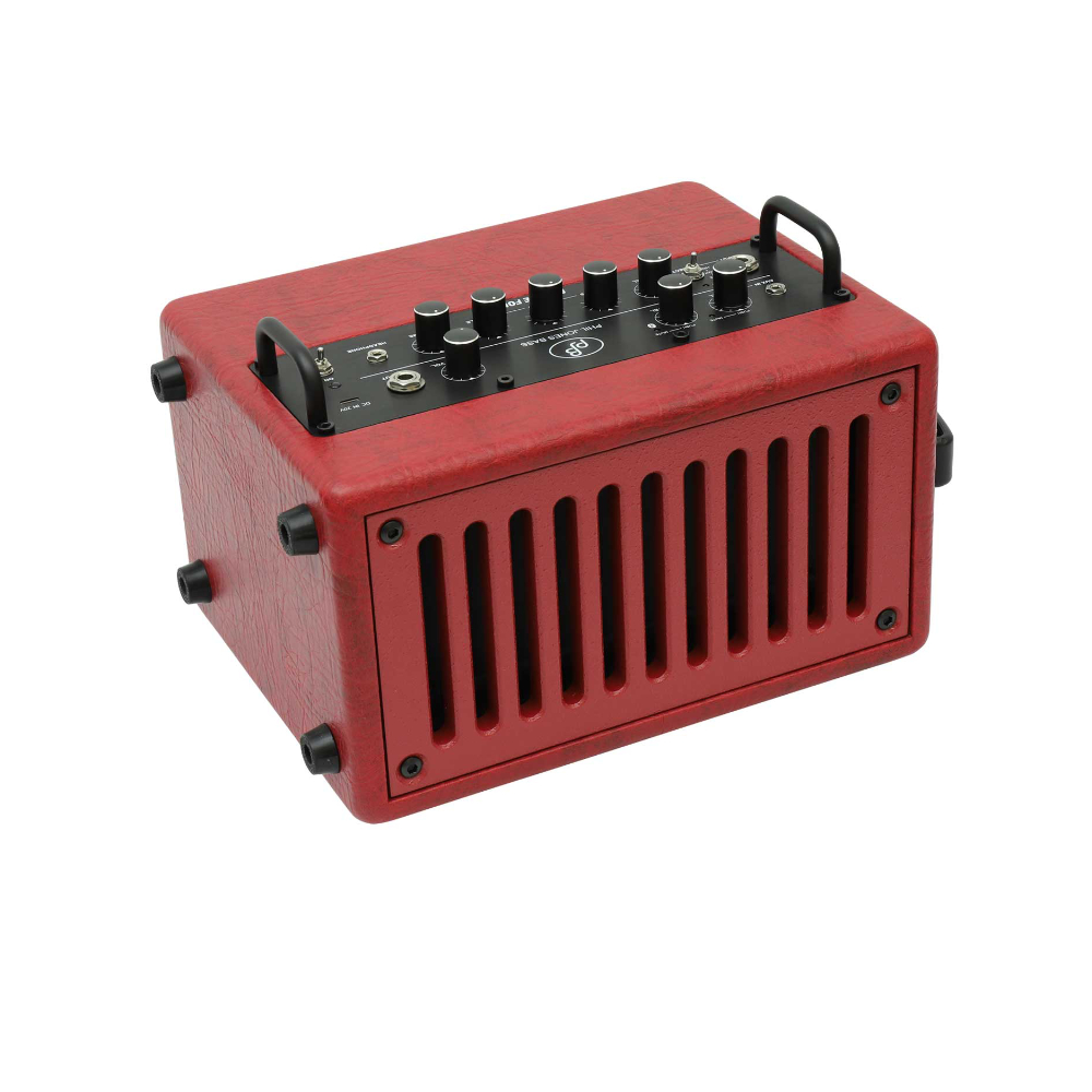 PHIL JONES BASS Double Four PLUS RED 小型ベースアンプ コンボ USBモバイルバッテリー対応 純正専用キャリングバッグ付きセット 背面画像