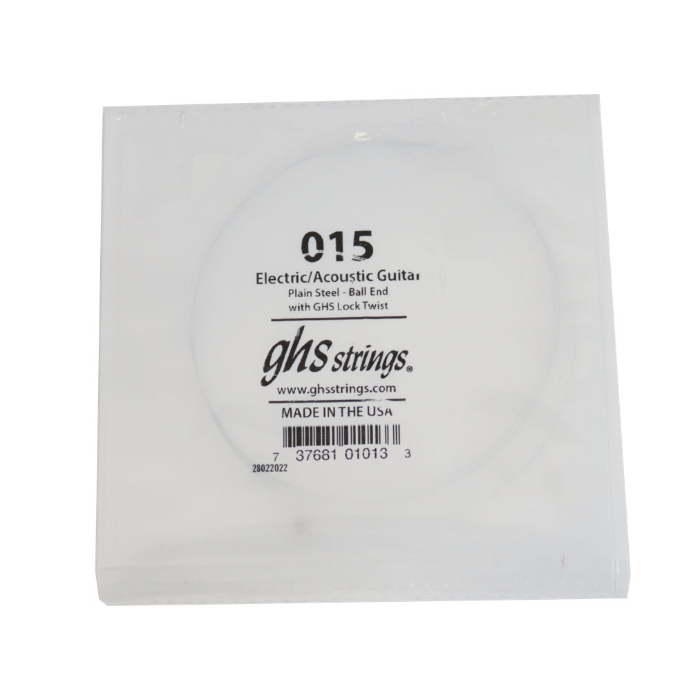 GHS 015 Singles Plain Steel Strings .015 ギター用 バラ弦×4本