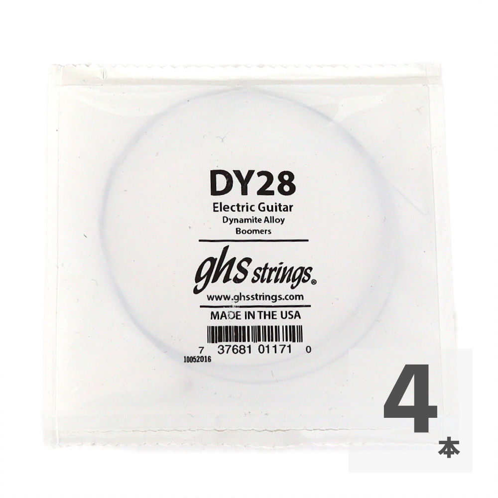 GHS DY28 Singles Boomers ROUNDWOUND .028 エレキギター用 バラ弦×4本
