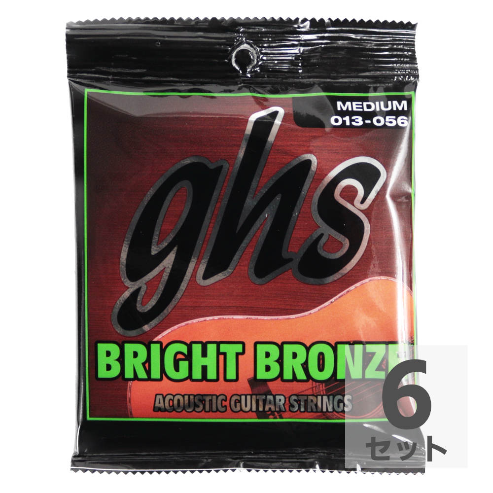GHS BB40M Bright Bronze MEDIUM 013-056 アコースティックギター弦×6セット