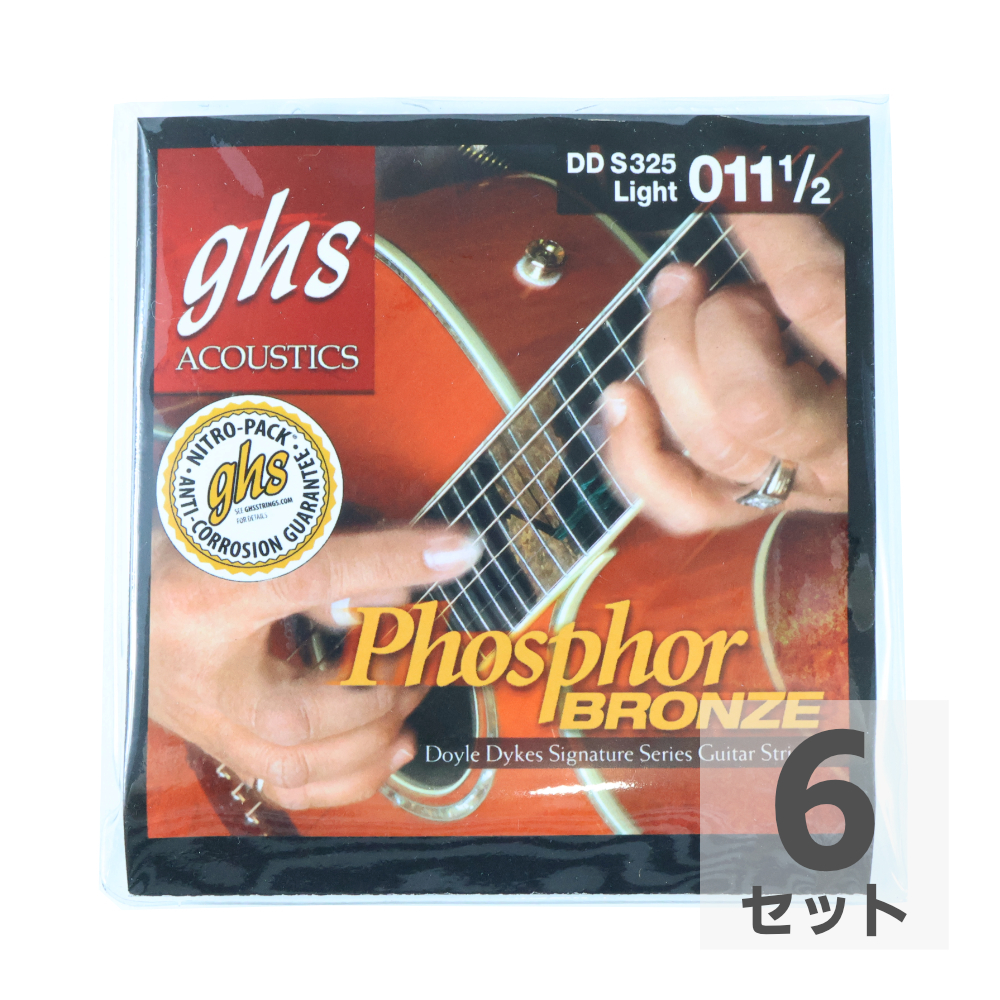 GHS DDS325 Doyle Dykes Signature Phosphor Bronze 0115-054 アコースティックギター弦×6セット