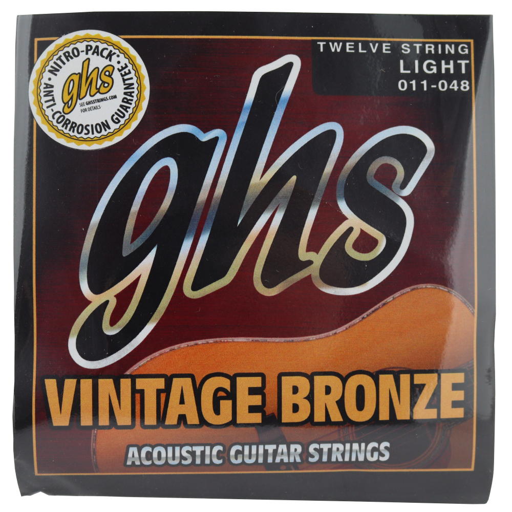 GHS VN-12L 12-String Vintage Bronze LIGHT 011-048 12弦アコースティックギター弦×12セット