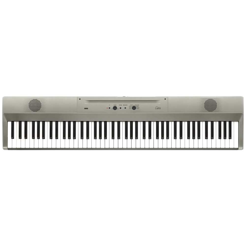KORG コルグ L1SP MSILVER Liano 電子ピアノ メタリックシルバー X型ピアノ椅子付きセット 本体上画像
