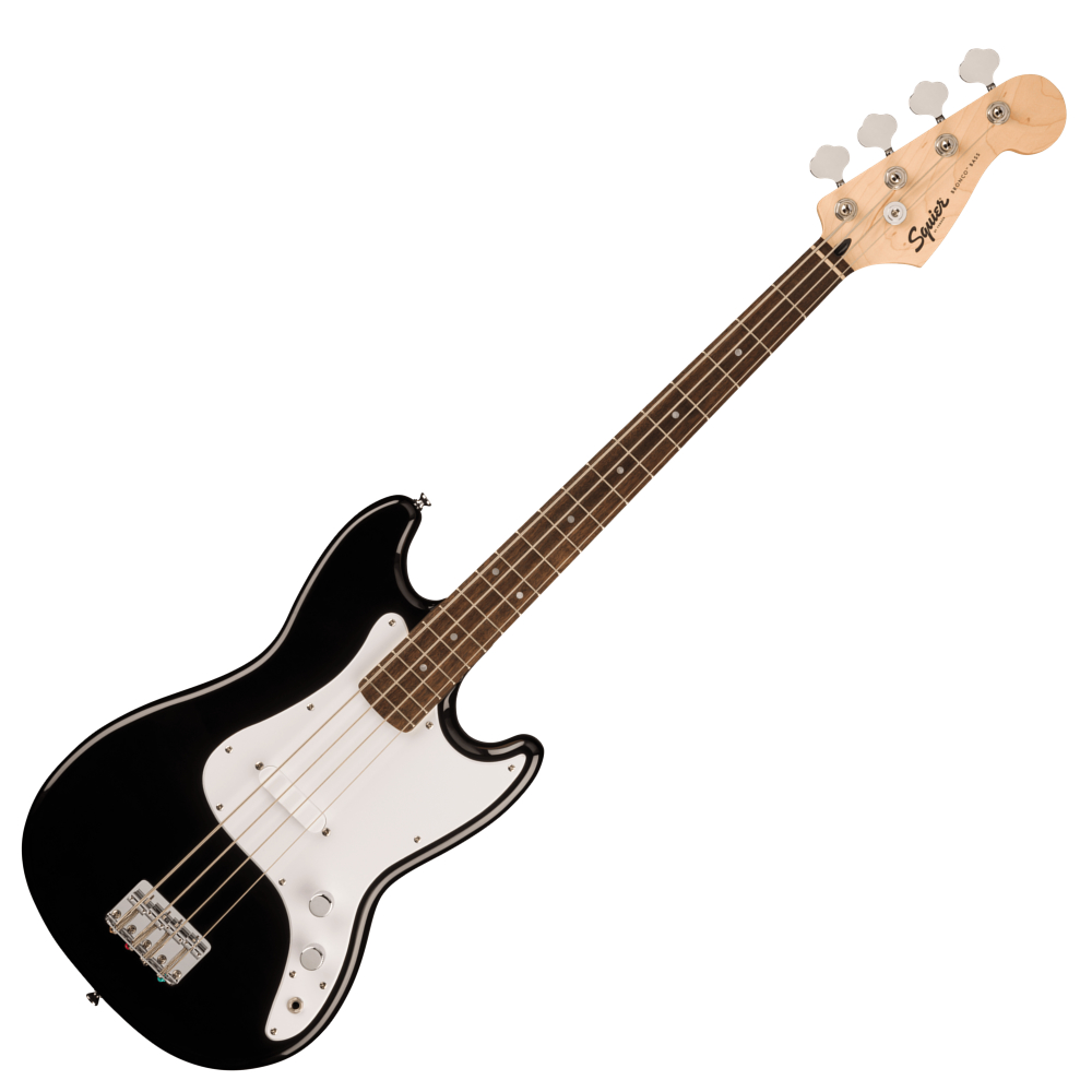 Squier スクワイヤー スクワイア Sonic Bronco Bass LRL BLK エレキベース VOXアンプ付き 入門10点 初心者セット 正面画像